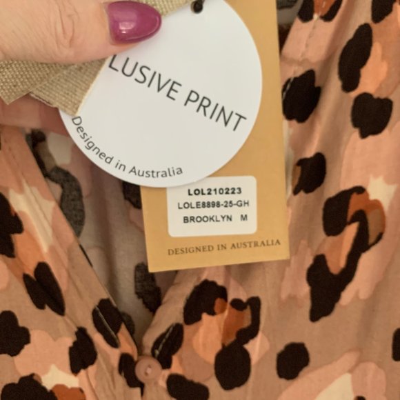 Label of Love Leopard Print Dress, size Medium, New with tags - Picture 7 of 13